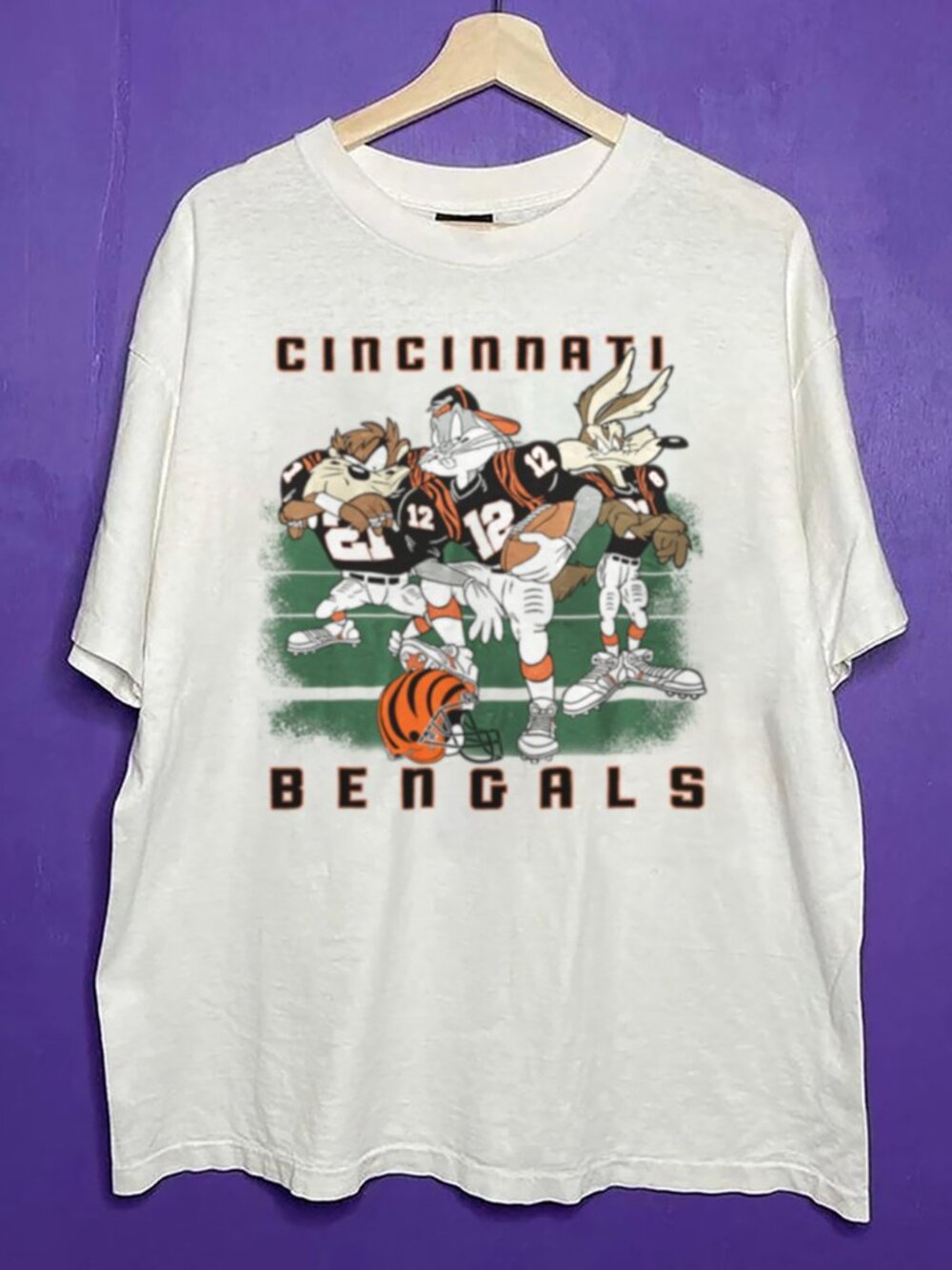 Vintage Cincinnati Bengals Looney Tunes Football Shirt, 90s NFL Unisex Shirt Tee